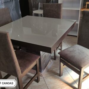 Mesa de Vidro 4 cadeiras