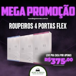 Roupeiro 4 portas flex