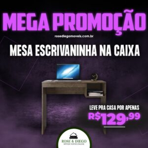 Mesa escrivaninha na caixa