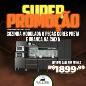 Cozinha modulada 6 peças na caixa