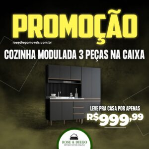 Cozinha Modulada 3 peças na caixa