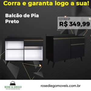 Balcão de Pia Preto