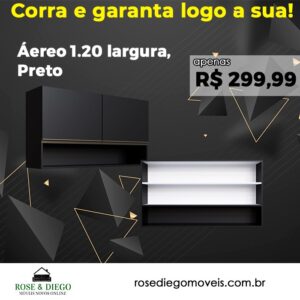 Áereo 1.20 Largura, Preto