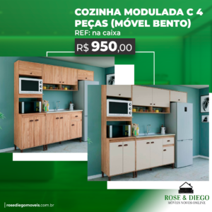 Cozinha Modulada com 4 Peças (Móvel Bento)