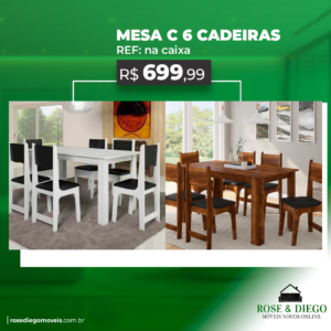 Mesa com 6 Cadeiras