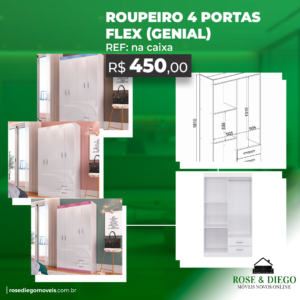 Roupeiro 4 Portas Flex Genial