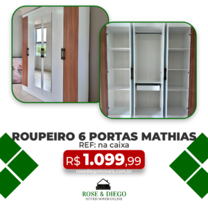 Roupeiro 6 Portas Mathias
