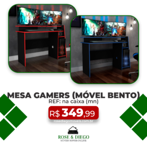 Mesa Gamers Móvel Bento