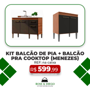 Kit Balcão de Pia + Balcão para Cooktop Menezes